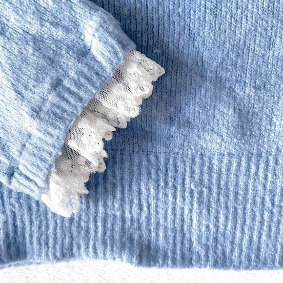 Zara Lace trim Sweater - Picture 5 of 9